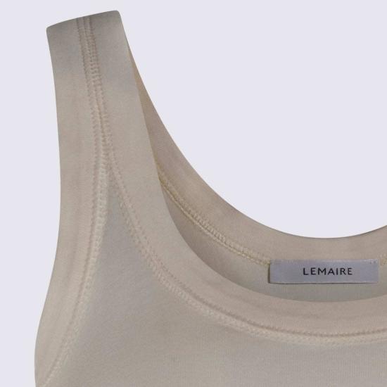  르메르 민소매 티셔츠 크림 코튼 탱크탑 라이트 크림 - LEMAIRE