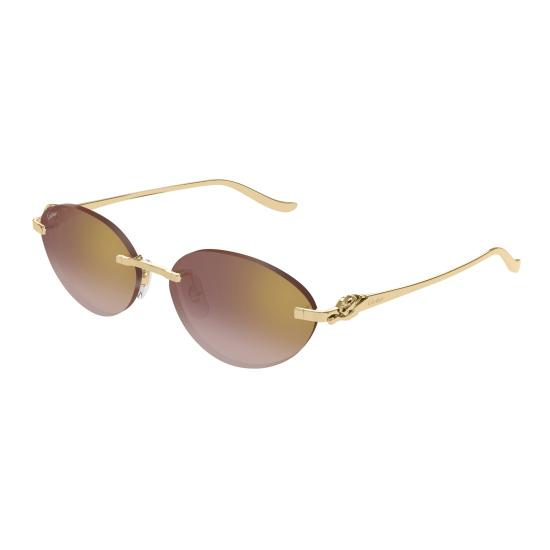 25FW 까르띠에 선글라스 CT0504S 002 GOLD GOLD RED - CARTIER