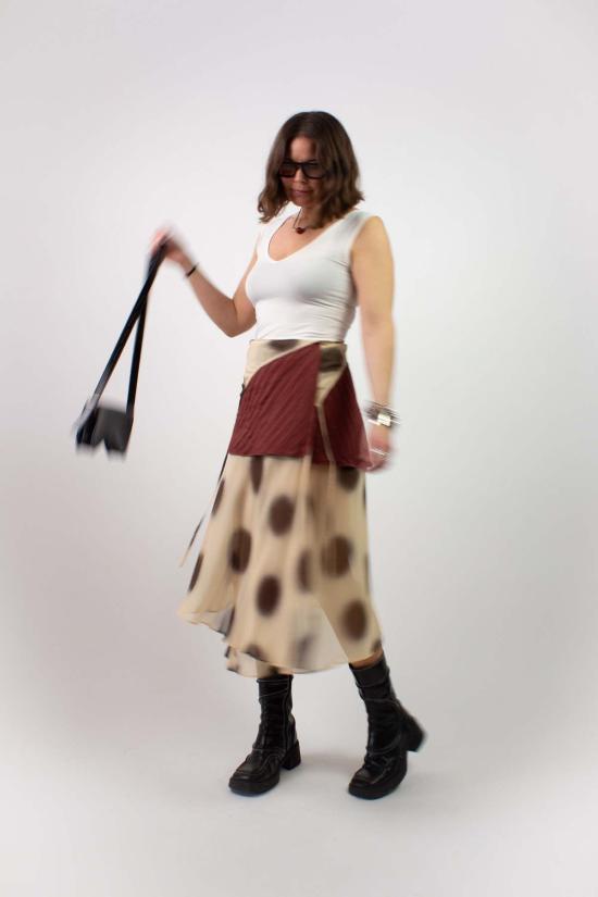  케이코 스커트 Kk Co 레이어드 도트 - KKCO