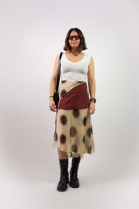  케이코 스커트 Kk Co 레이어드 도트 - KKCO