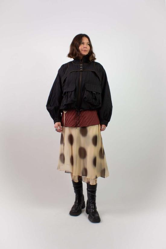  케이코 스커트 Kk Co 레이어드 도트 - KKCO