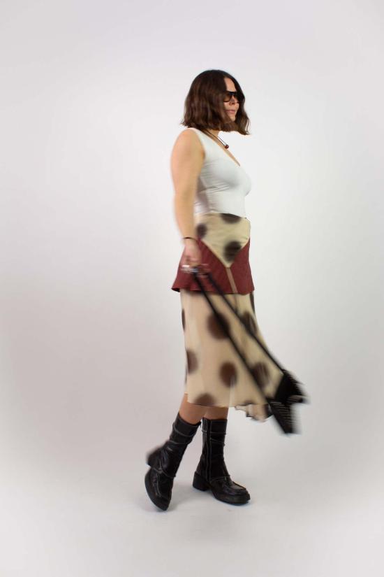  케이코 스커트 Kk Co 레이어드 도트 - KKCO