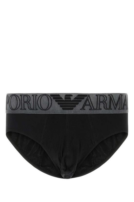  엠포리오 아르마니 언더웨어 스트레치 코튼 브리프 블랙