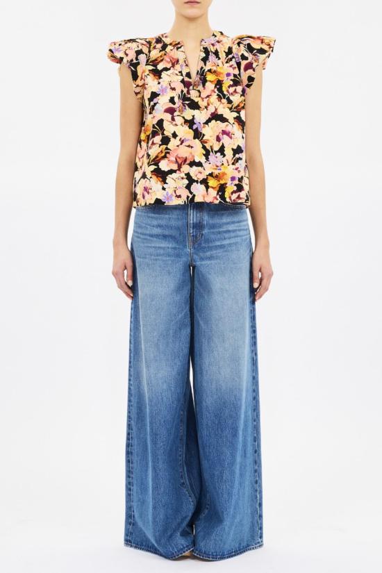  울라 존슨 블라우스 Ulla Johnson Abril 프린트 탑 멀티컬러 - ULLA JOHNSON