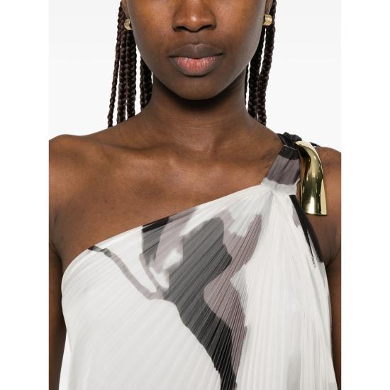 26SS 막스마라 원피스 MXEFUGGITO 026 001 WHITE BLACK - MAX MARA