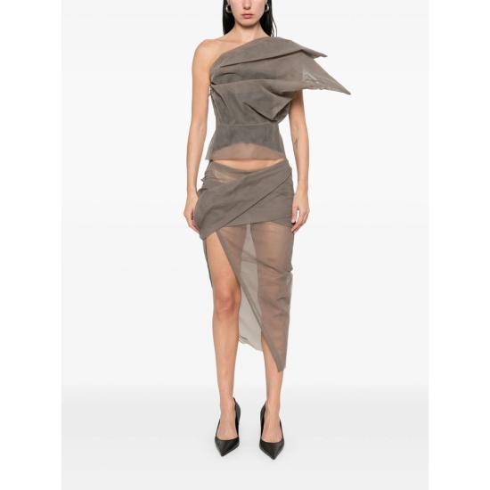 26SS 릭 오웬스 스커트 RO01F6376 TU 34 GREY - RICK OWENS