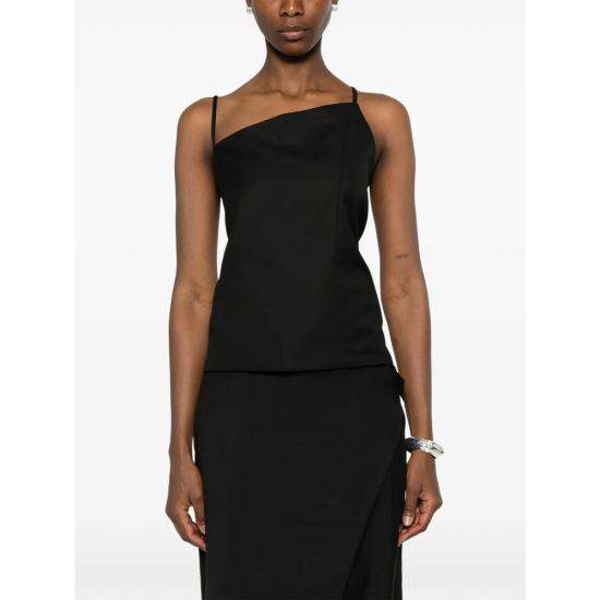 26SS 라 피신 민소매 티셔츠 LS261WT011 RA015 999 BLACK - LA PISCINE