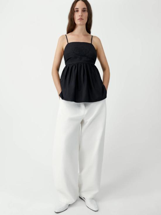  코데라 블라우스 코르데라 코튼 자수 탑 - CORDERA