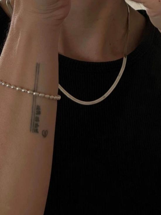  씨 앤 패턴 팔찌 바다 + 패턴 타원형 스털링 실버 비즈 - SEA & PATTERN