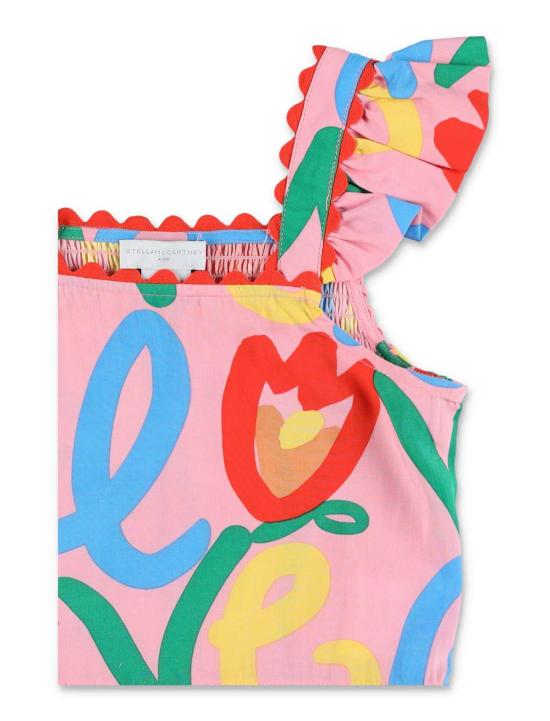  [키즈] 스텔라 맥카트니 탑 키즈 스텔라 매카트니 러브 프린트 러플  로즈 - STELLA MCCARTNEY