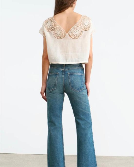  닐리로탄 블라우스 닐리 로탄 칼리아 탑 아이보리 - NILI LOTAN