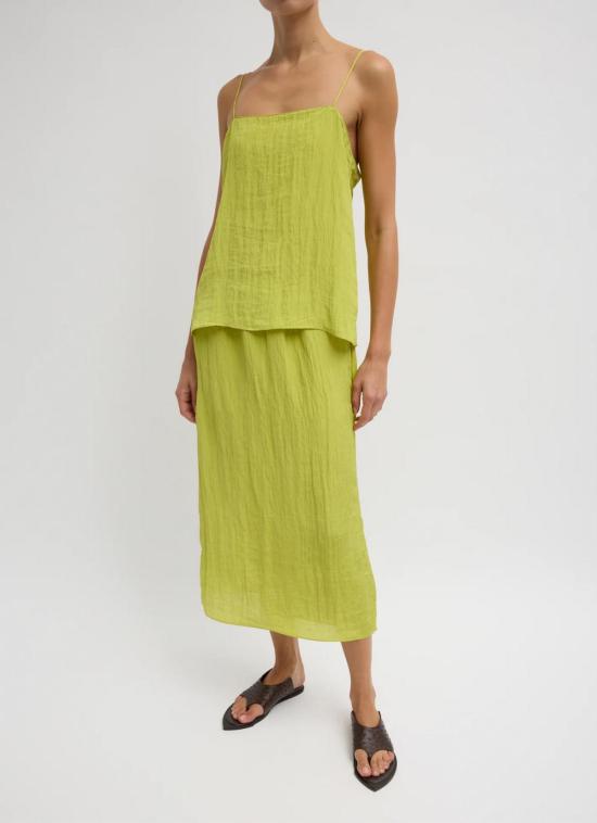  티비 민소매 티셔츠 크링클 슬립 카미 피포드 - TIBI