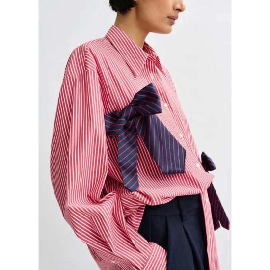  에센셜앤트워프 탑 에센셜 앤트워프 지위 셔츠 (나비넥타이 포함) 오렌지 브륄레 - ESSENTIEL ANTWERP