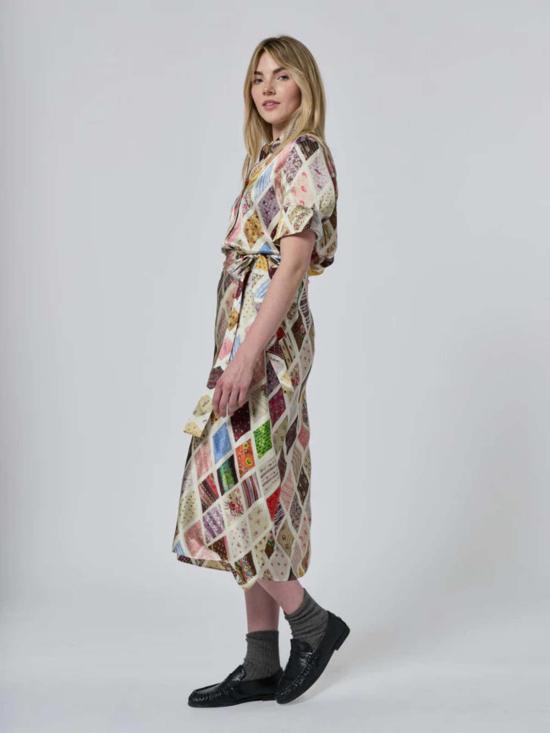  링구아 프랑카 스커트 윌라  다이아몬드 프린트 - LINGUA FRANCA