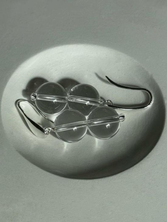  Sea + Pattern 이어링 바다 + 패턴 물방울 모양 쿼츠 귀걸이 - OTHER BRANDS