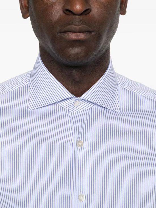 26SS 보리엘로 긴팔 셔츠 21015 4 STRIPE BLUE - BORRIELLO