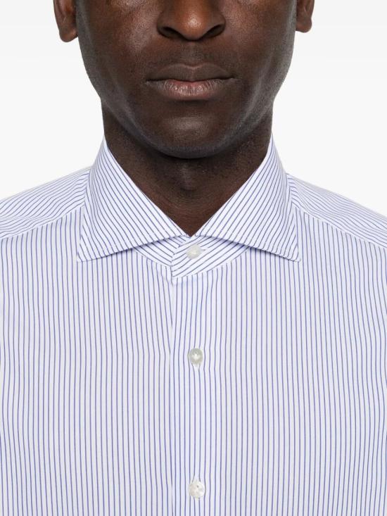 26SS 보리엘로 긴팔 셔츠 21022 2 STRIPE LIGHT BLUE - BORRIELLO