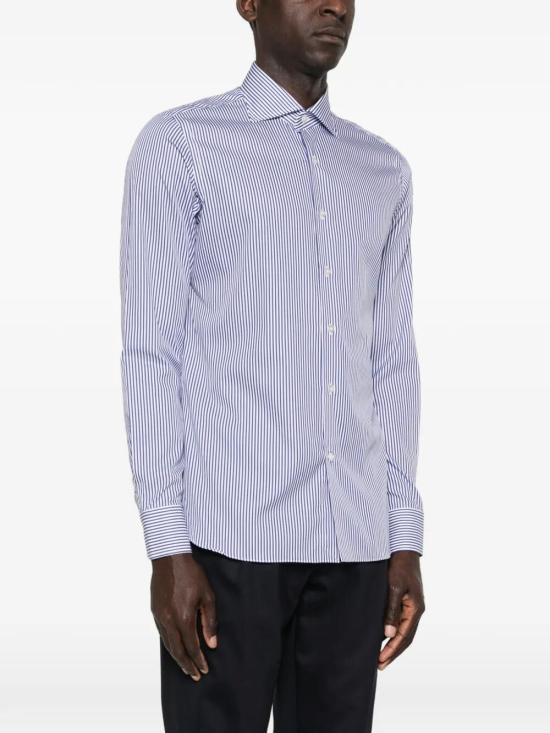 26SS 보리엘로 긴팔 셔츠 21019 3 STRIPE BLUE - BORRIELLO