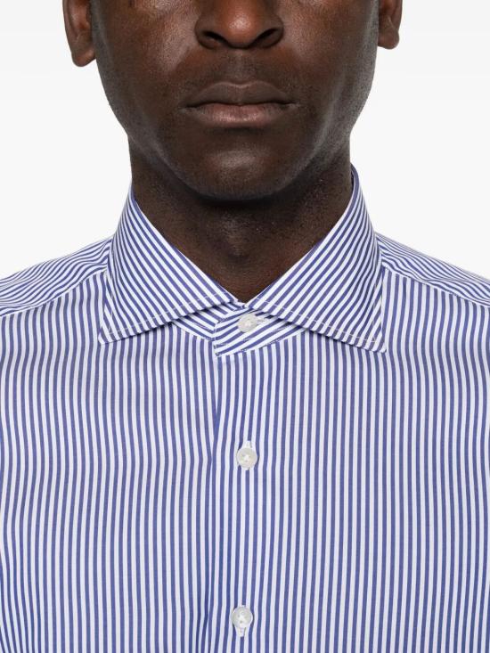 26SS 보리엘로 긴팔 셔츠 21019 3 STRIPE BLUE - BORRIELLO