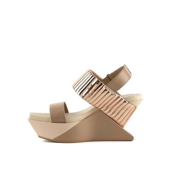  유나이티드 누드 샌들 델타 웨지 퍼피어 로즈  블랙 - UNITED NUDE