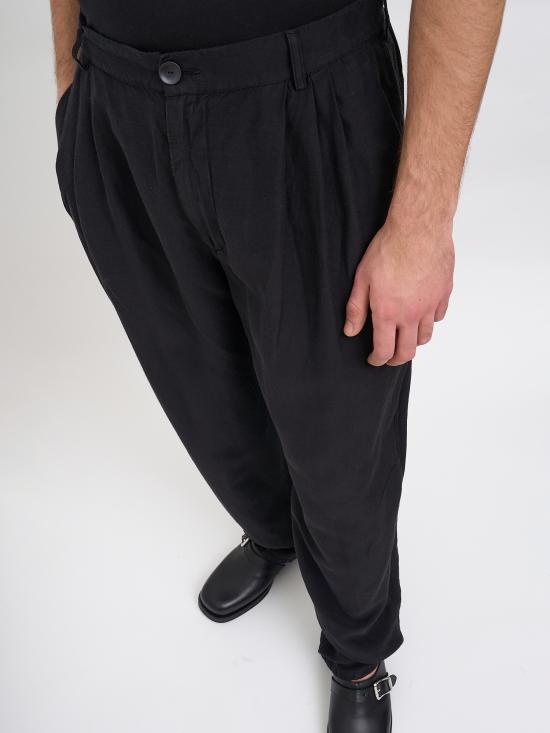 26SS 안드레아 야코브 스트레이트 팬츠 N26MSFT38VISCOSELINEN09 Black - ANDREA YA'AQOV