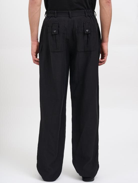 26SS 안드레아 야코브 스트레이트 팬츠 N26MSFT38VISCOSELINEN09 Black - ANDREA YA'AQOV