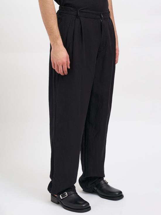 26SS 안드레아 야코브 스트레이트 팬츠 N26MSFT38VISCOSELINEN09 Black - ANDREA YA'AQOV