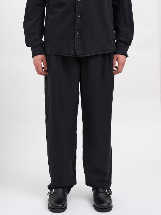 26SS 안드레아 야코브 스트레이트 팬츠 N26MSFT38VISCOSELINEN09 Black - ANDREA YA'AQOV