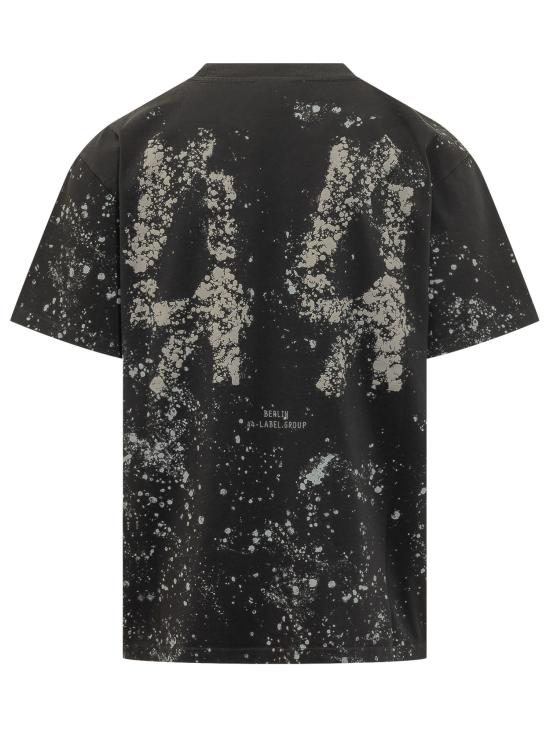 26SS 44레이블 반팔 티셔츠 B0030556FA706 P773 BLACK 44 STAIN GREY - 44 LABEL