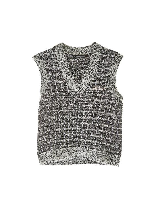  칼라거펠트 민소매 티셔츠 246W2005 801 Black white sweet lavander NERO BIANCO