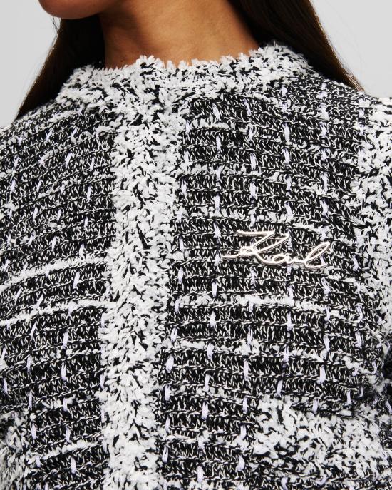  칼라거펠트 자켓 246W2006 801 Black white sweet lavander NERO BIANCO - KARL LAGERFELD