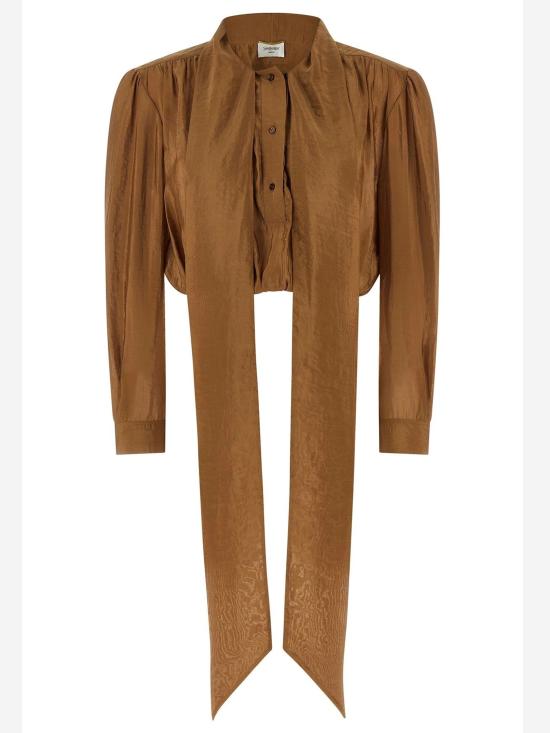 26SS 생로랑 반팔 티셔츠 856831Y3K312005 Camel - SAINT LAURENT