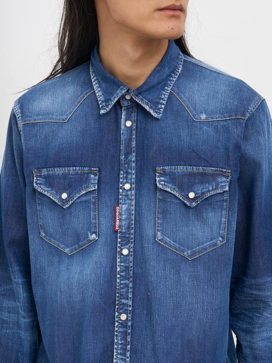 26SS 디스퀘어드2 긴팔 셔츠 NS74DM0986S30341470 BLUE - DSQUARED2