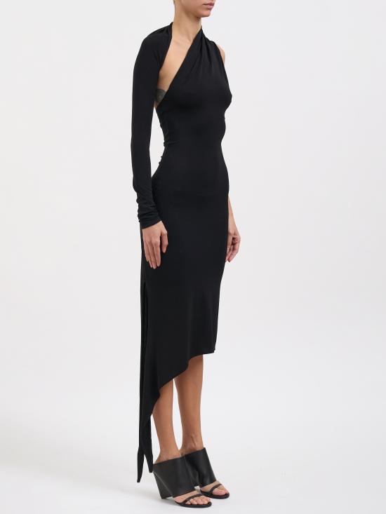 25FW 쿠레쥬 미디 원피스 M424JRO523JS01459999 BLACK - COURREGES