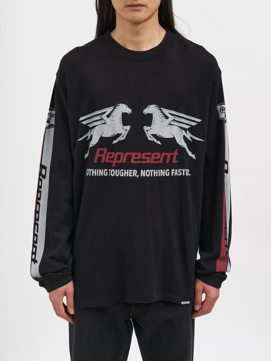 26SS 리프레젠트 반팔 티셔츠 NMLM10078101 BLACK