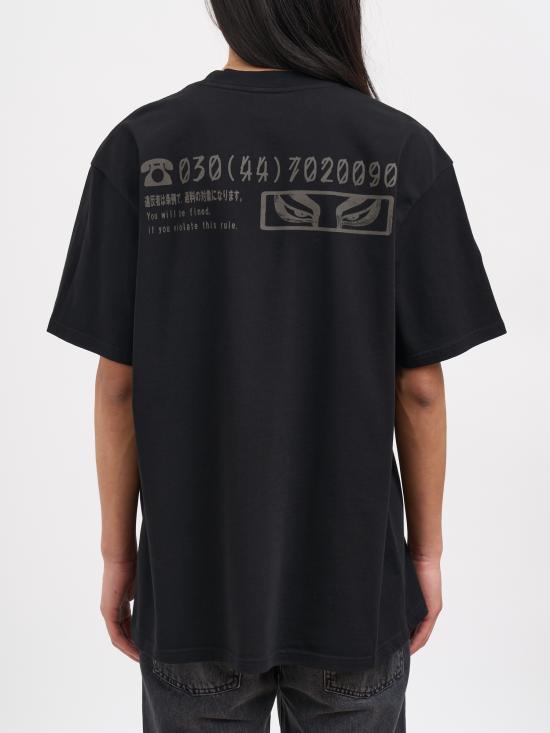 26SS 44레이블 반팔 티셔츠 NB0030556FA706P768 BLACK - 44 LABEL