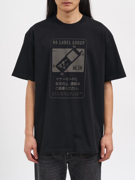 26SS 44레이블 반팔 티셔츠 NB0030556FA706P768 BLACK