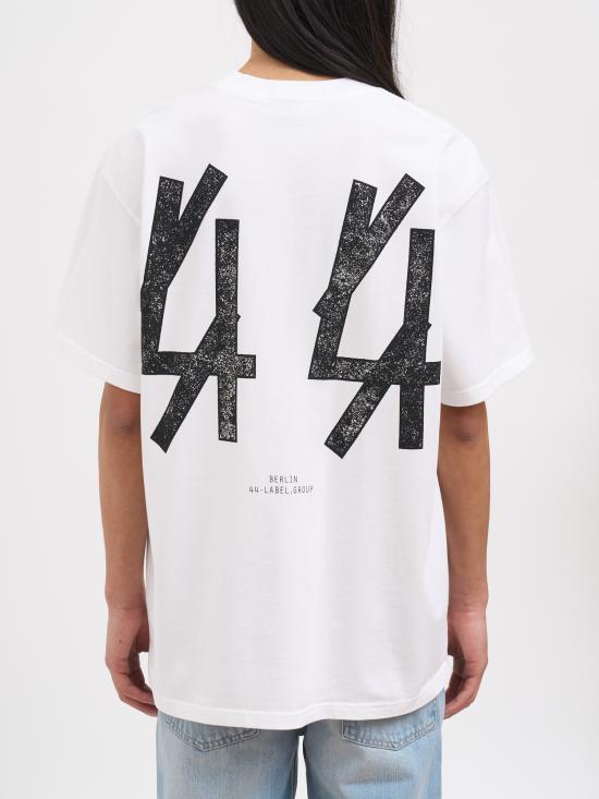 26SS 44레이블 반팔 티셔츠 NB0030556FA706P760 WHITE - 44 LABEL