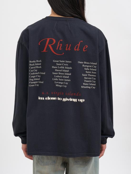 26SS 루드 반팔 티셔츠 NRHPS26TT140126009 BLACK - RHUDE