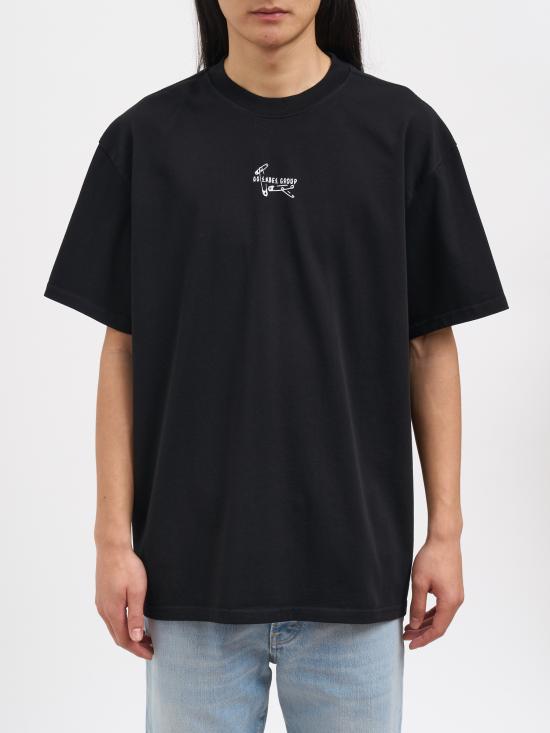 26SS 44레이블 반팔 티셔츠 NB0030556FA706P783 BLACK