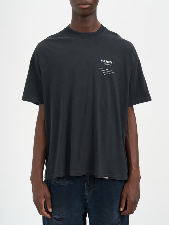 25FW 리프레젠트 반팔 티셔츠 MMLM10028604 BLACK