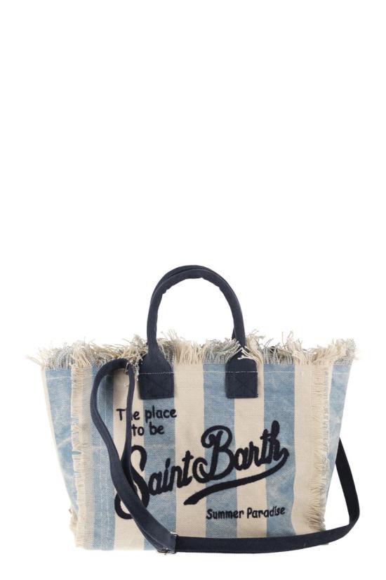 26SS 세인트바쓰 토트백 COL0001 02629L WHITE LIGHT BLUE - MC2 SAINT BARTH