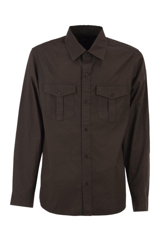 26SS 아페쎄 긴팔 셔츠 COHOGM12006 CAE DARK BROWN