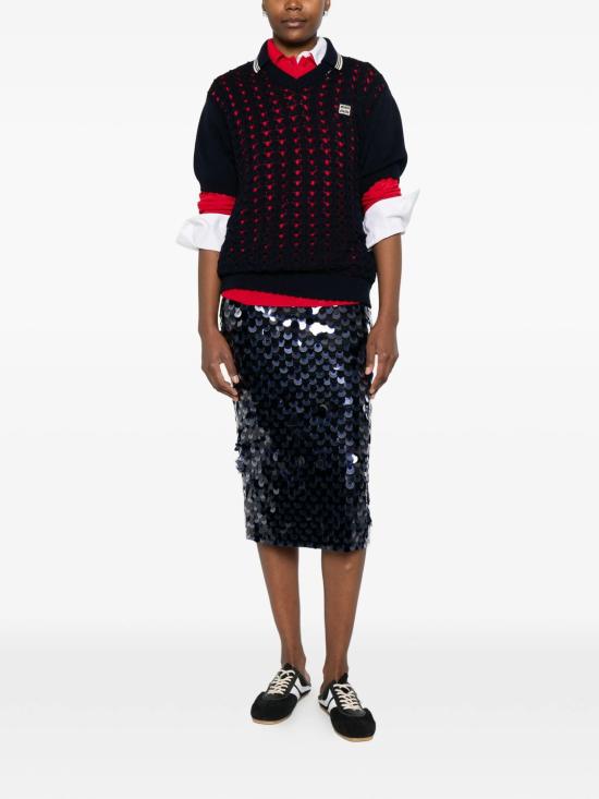 26SS 미우미우 반팔 티셔츠 MML03L1847F0008 BLEU - MIU MIU