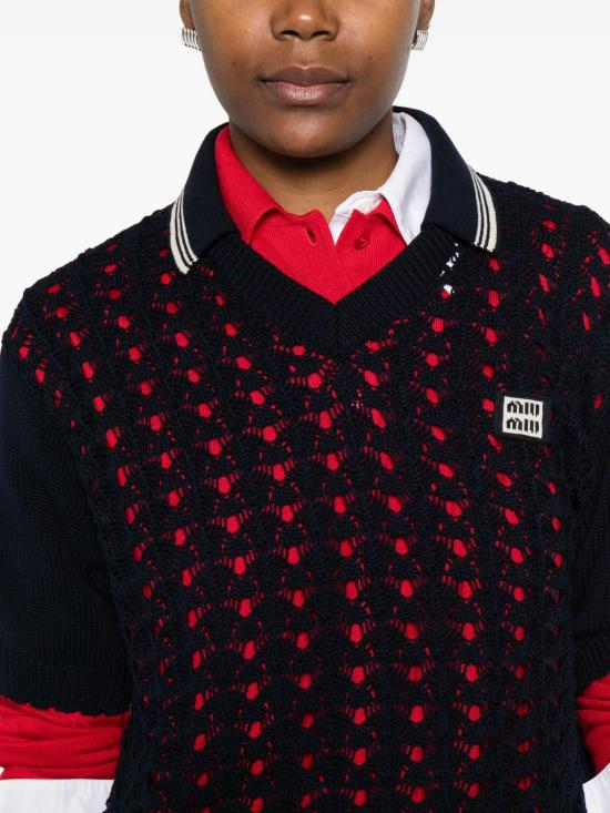 26SS 미우미우 반팔 티셔츠 MML03L1847F0008 BLEU - MIU MIU