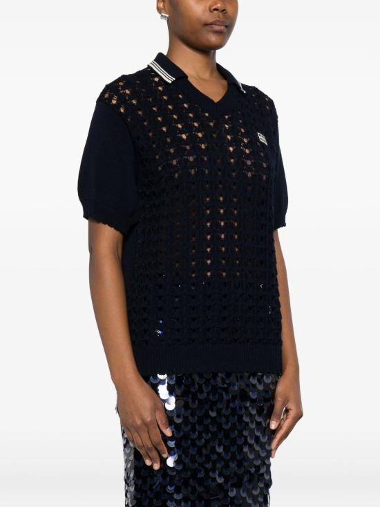 26SS 미우미우 반팔 티셔츠 MML03L1847F0008 BLEU - MIU MIU