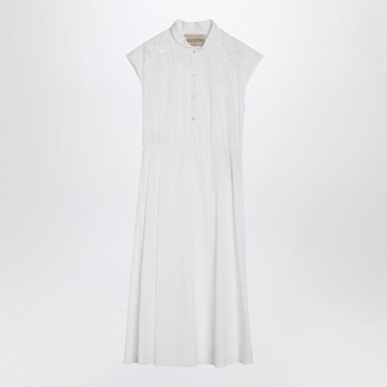 26SS 발렌티노 가라바니 미디 원피스 8B3VAJR59VN0BO BIANCO
