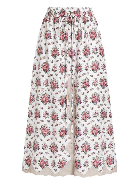 26SS 돌체앤가바나 스몰 플라워 부케 플라워 미디 스커트 F4DBCTIS10GHA5XK MZFIORFBCO