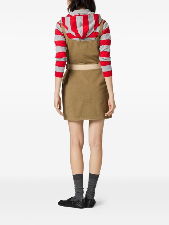 26SS 미우미우 미디 원피스 MF618119EKF0241 KAKI - MIU MIU