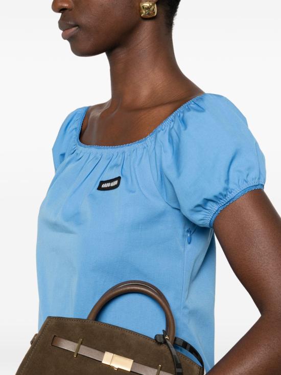 26SS 미우미우 미디 원피스 MF61821BMSF0013 AZZURRO - MIU MIU